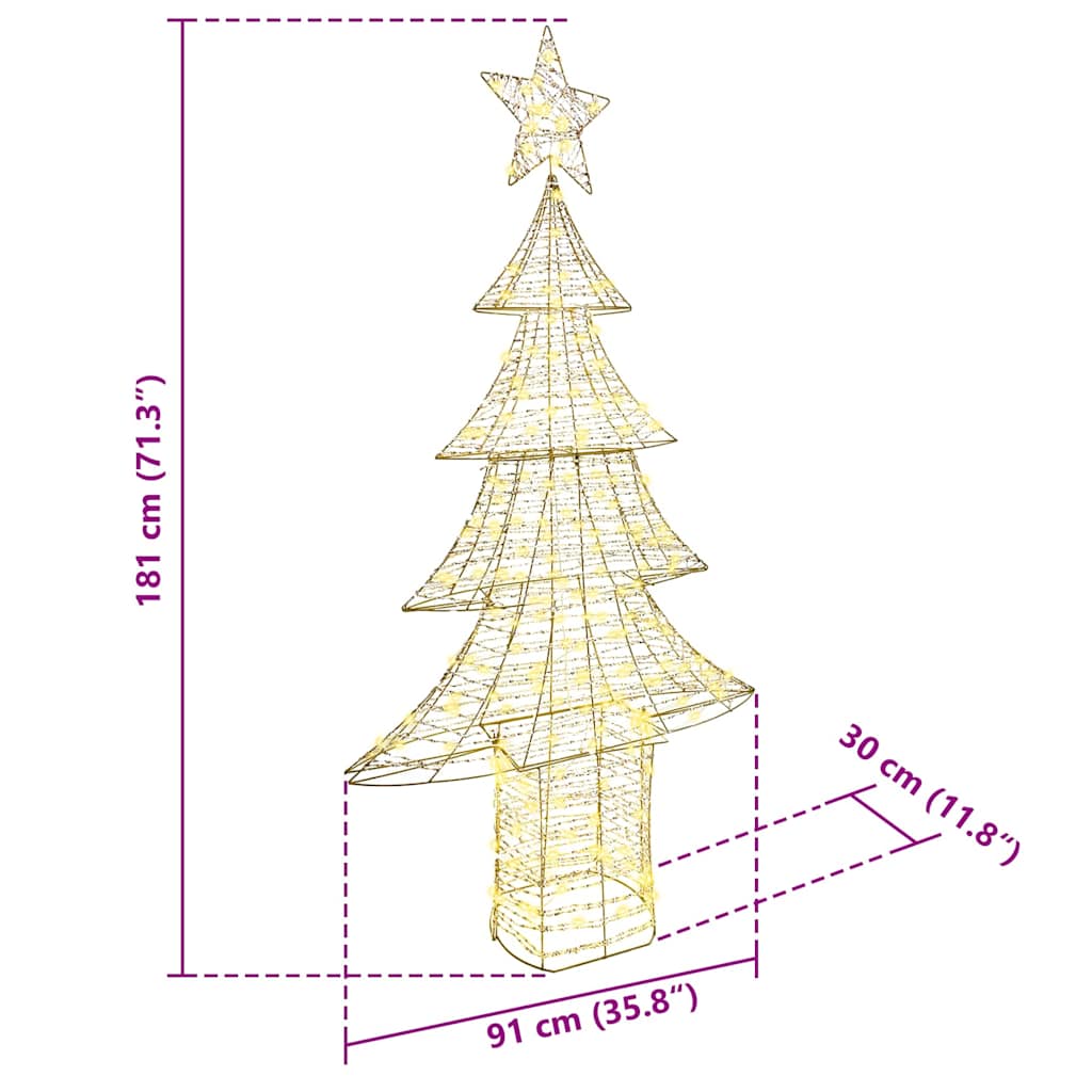 Christmas Tree with 240 LEDs Warm white 180 cm PET